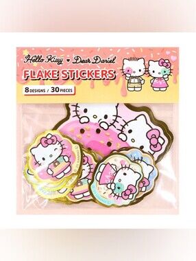 Sanrio Hello Kitty & Dear Daniel Flake Stickers 30pc Japan